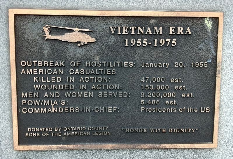 Trail of Remembrance Vietnam Era Marker. Click for full size. Trail of Remembrance Vietnam Era Marker image. Click for full size.