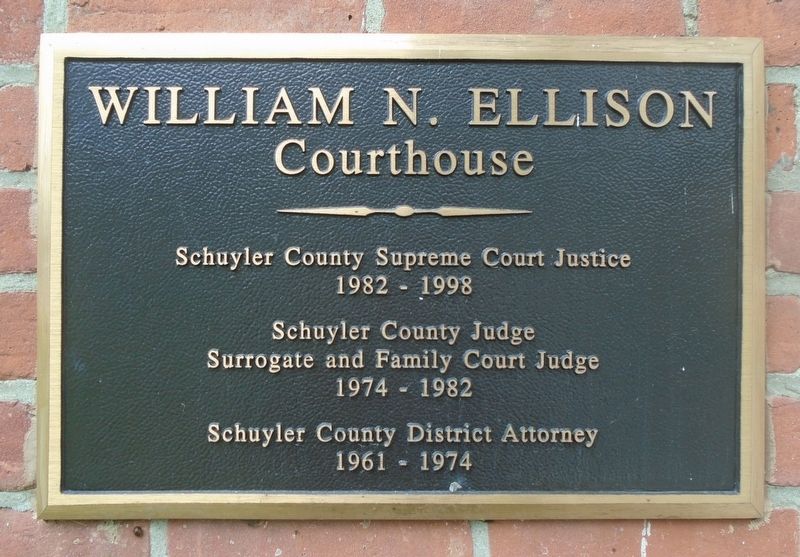 Schuyler County Ellison Courthouse Marker image. Click for full size.