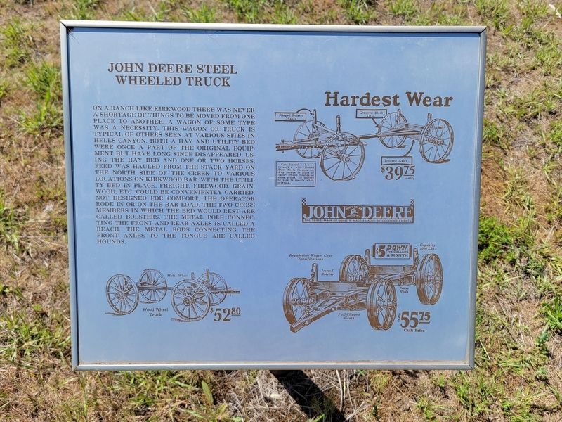 John Deere Steel Wheeled Truck Marker image. Click for full size.