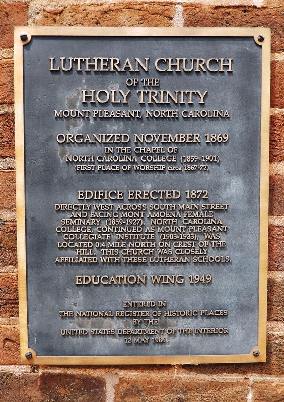 Lutheran Church of the Holy Trinity Marker. Click for full size. Lutheran Church of the Holy Trinity Marker image. Click for full size.