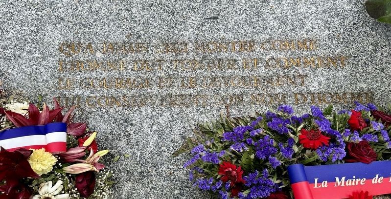 Buchenwald-Dora Concentration Camp Memorial - inscription image. Click for full size.