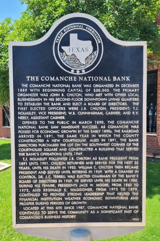 The Comanche National Bank Marker image. Click for full size.