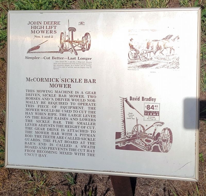 McCormick Sickle Bar Mower Marker image. Click for full size.