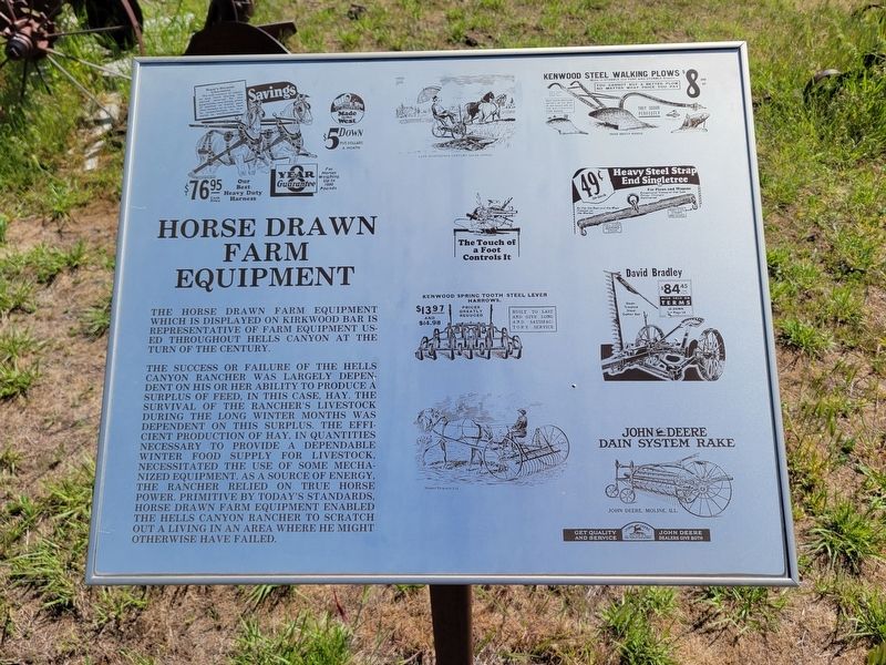 Horse Drawn Farm Equipment Marker image. Click for full size.