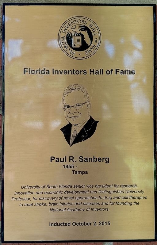 Paul R. Sanberg Marker. Click for full size. Paul R. Sanberg Marker image. Click for full size.
