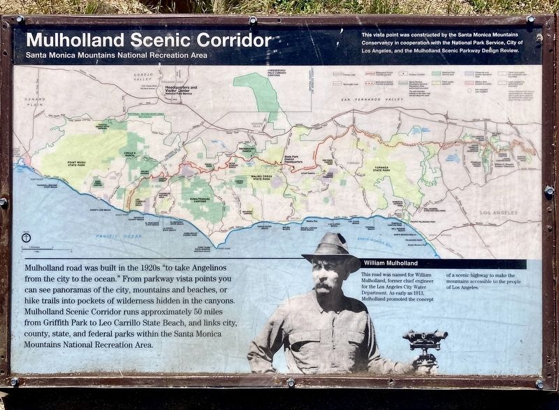 Mulholland Scenic Corridor Marker image. Click for full size.