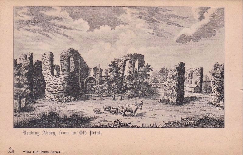 Reading Abbey from an old print. Click for full size. Reading Abbey from an old print image. Click for full size.