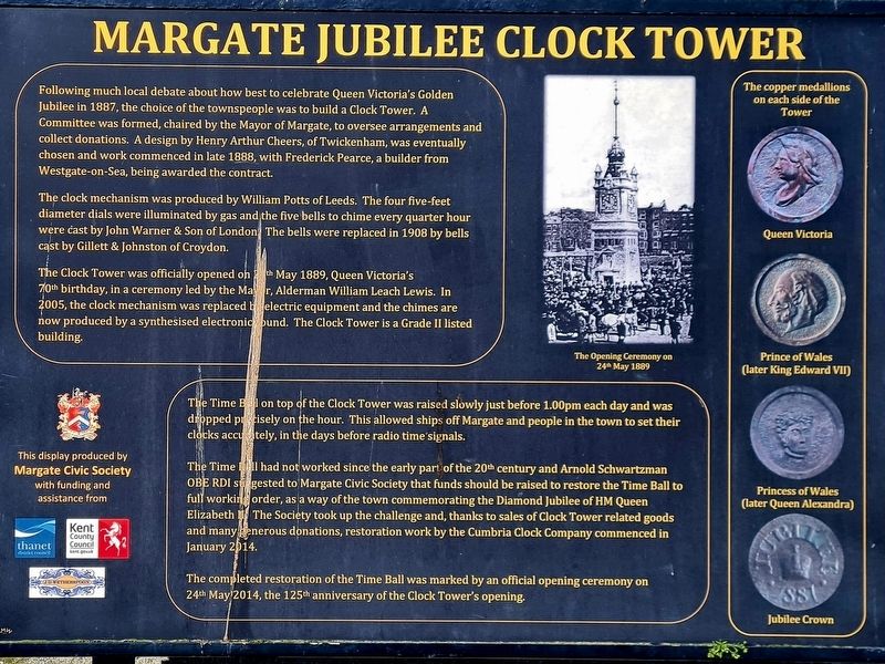 Margate Jubilee Clock Tower Marker image. Click for full size.