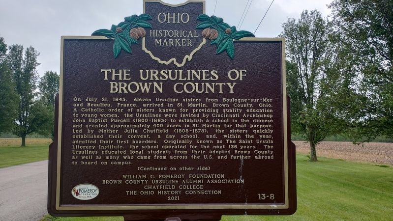 The Ursulines of Brown County Marker image. Click for full size.