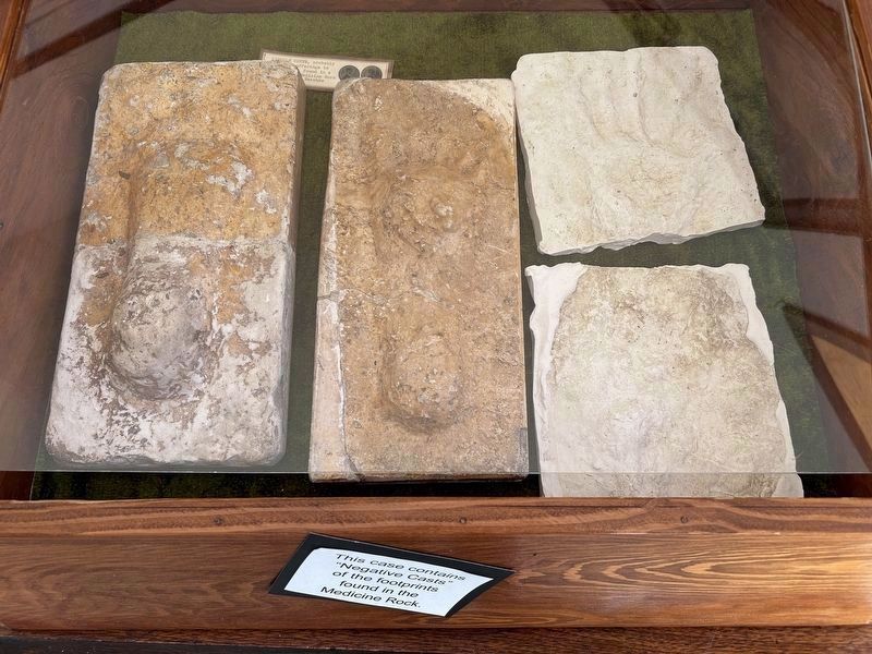 Negative Casts of the prints in the Medicine Rock. Click for full size. Negative Casts of the prints in the Medicine Rock image. Click for full size.