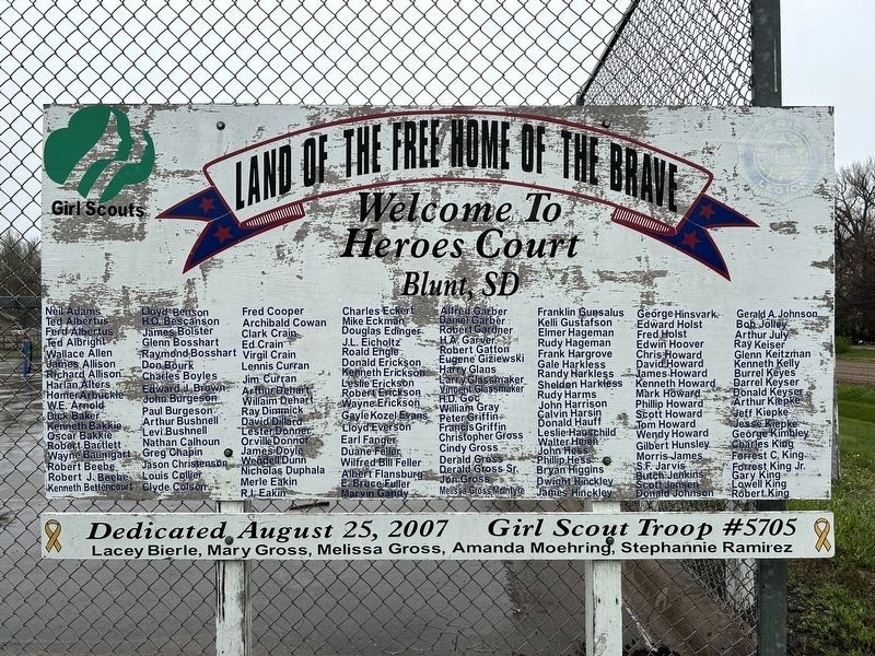 Land of the Free Home of the Brave Marker, Panel One image. Click for full size.