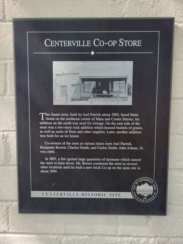 Centerville Co-op Store Marker. Click for full size. Centerville Co-op Store Marker image. Click for full size.