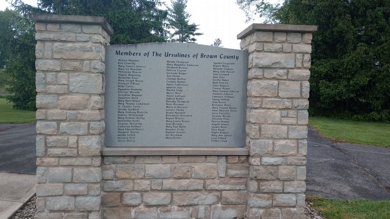 The Ursulines of Brown County Marker. Click for full size. The Ursulines of Brown County Marker image. Click for full size.