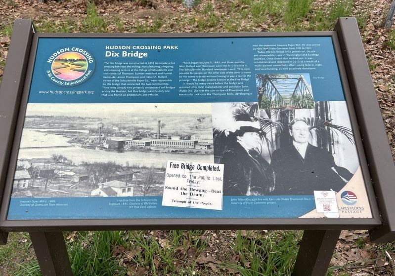 Dix Bridge Marker. Click for full size. Dix Bridge Marker image. Click for full size.