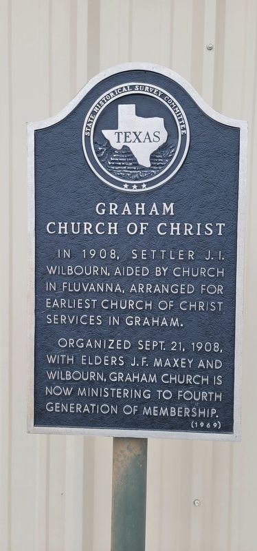 Graham Church of Christ Marker image. Click for full size.