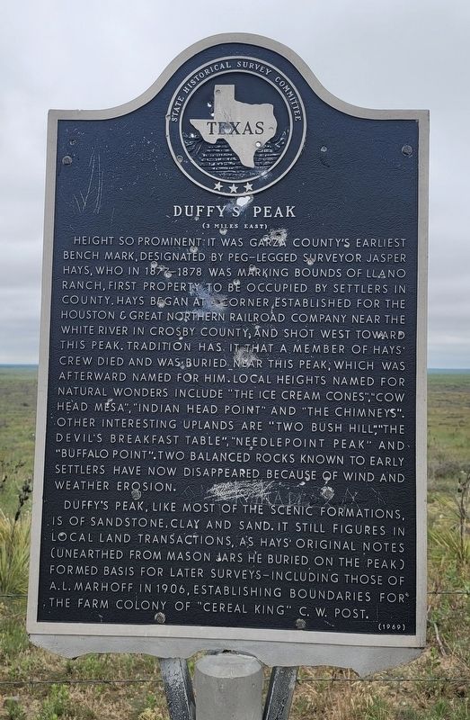 Duffy's Peak Marker. Click for full size. Duffy's Peak Marker image. Click for full size.