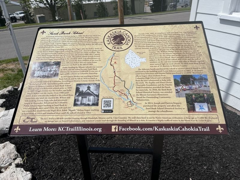 Sand Bank School Marker. Click for full size. Sand Bank School Marker image. Click for full size.