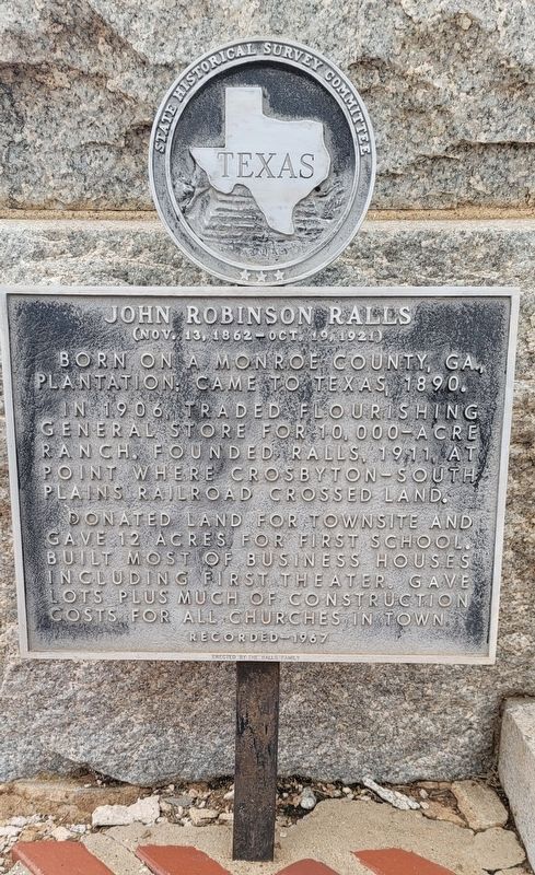 John Robinson Ralls Marker image. Click for full size.