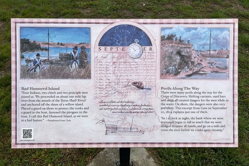 Bad Humored Island / Perils Along The Way Marker image. Click for full size.