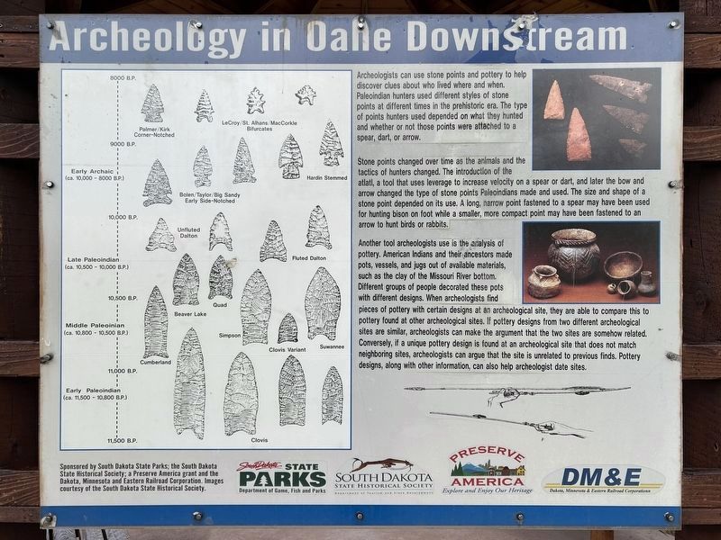 Archeology in Oahe Downstream Marker image. Click for full size.