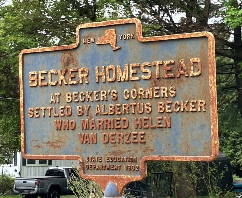 Becker Homestead Marker image. Click for full size.