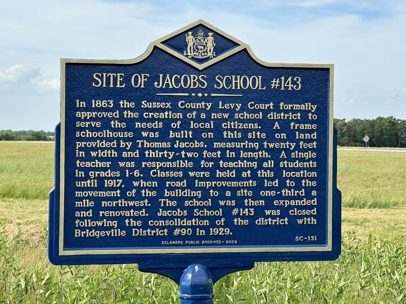 Site of Jacobs School Marker image. Click for full size.