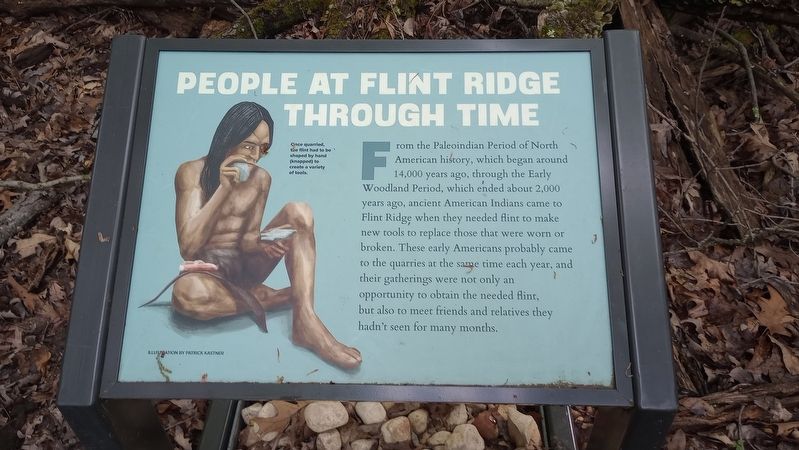 People At Flint Ridge Through Time Marker. Click for full size. People At Flint Ridge Through Time Marker image. Click for full size.