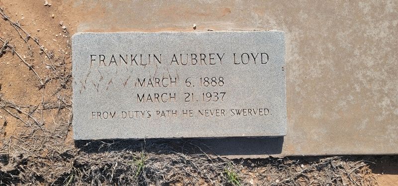 Franklin A. Loyd Marker. Click for full size. Franklin A. Loyd Marker image. Click for full size.
