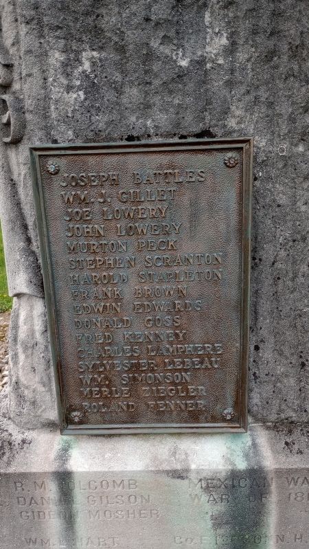 In Memory Of The Soldiers From Brighton Township Marker. Click for full size. In Memory Of The Soldiers From Brighton Township Marker image. Click for full size.