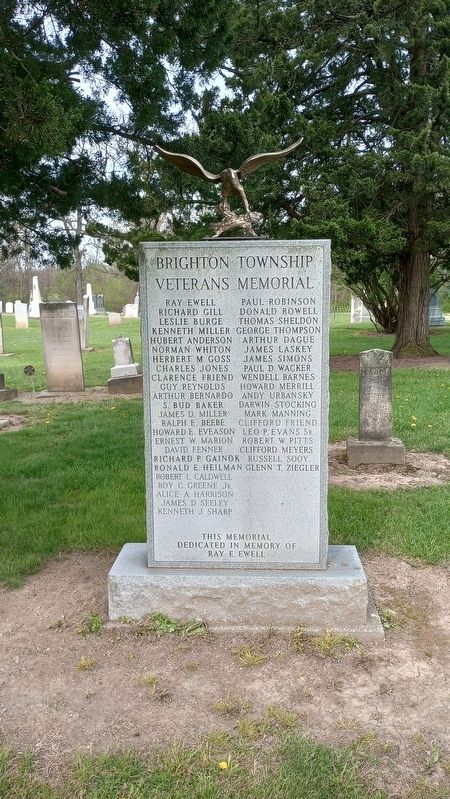 Brighton Township Veterans Memorial Marker image. Click for full size.