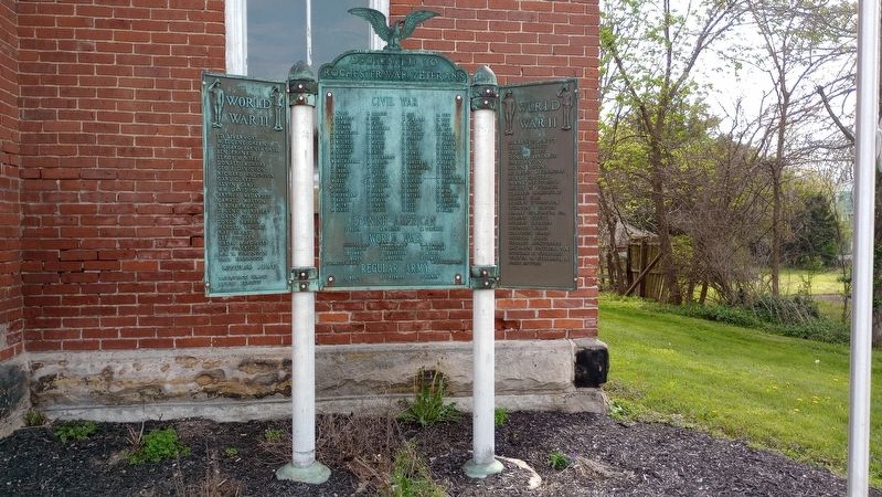 Dedicated To Rochester War Veterans Marker. Click for full size. Dedicated To Rochester War Veterans Marker image. Click for full size.