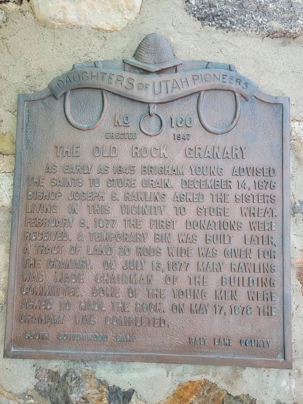 The Old Rock Granary Marker image. Click for full size.