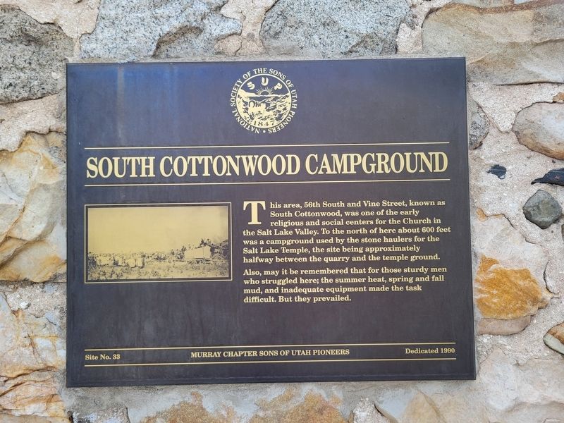 South Cottonwood Campground Marker image. Click for full size.