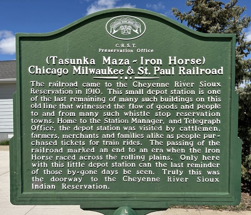 Chicago Milwaukee & St. Paul Railroad Marker image. Click for full size.
