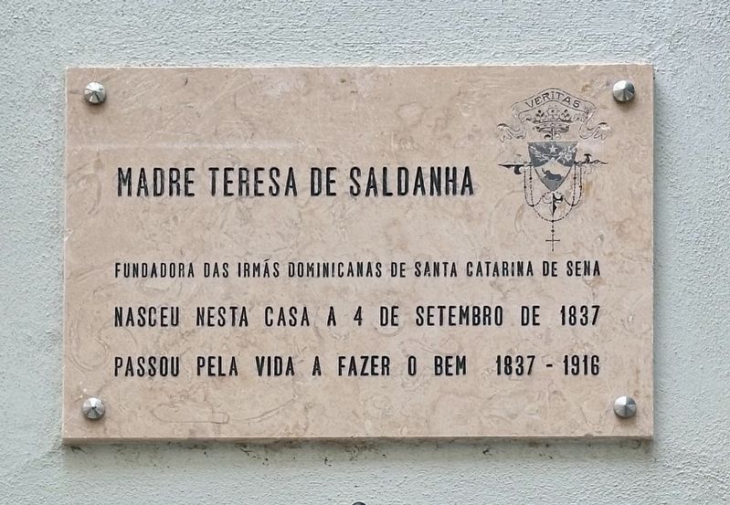Madre Teresa de Saldanha Marker. Click for full size. Madre Teresa de Saldanha Marker image. Click for full size.