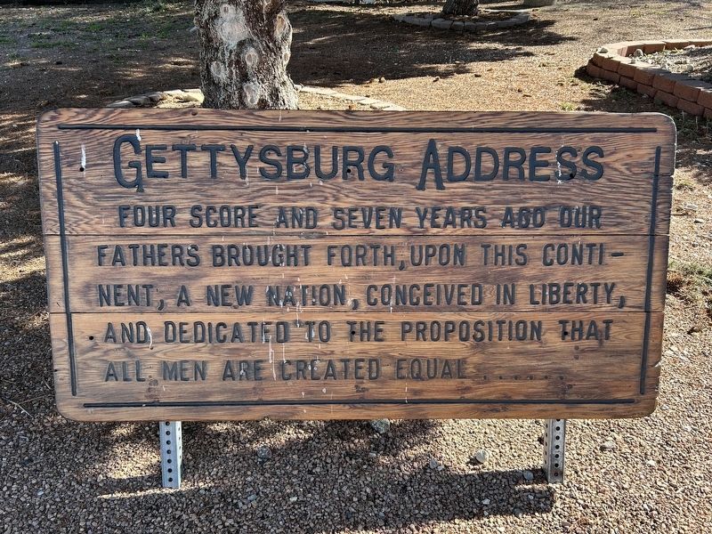 Gettysburg Address Marker, nearby image. Click for full size.