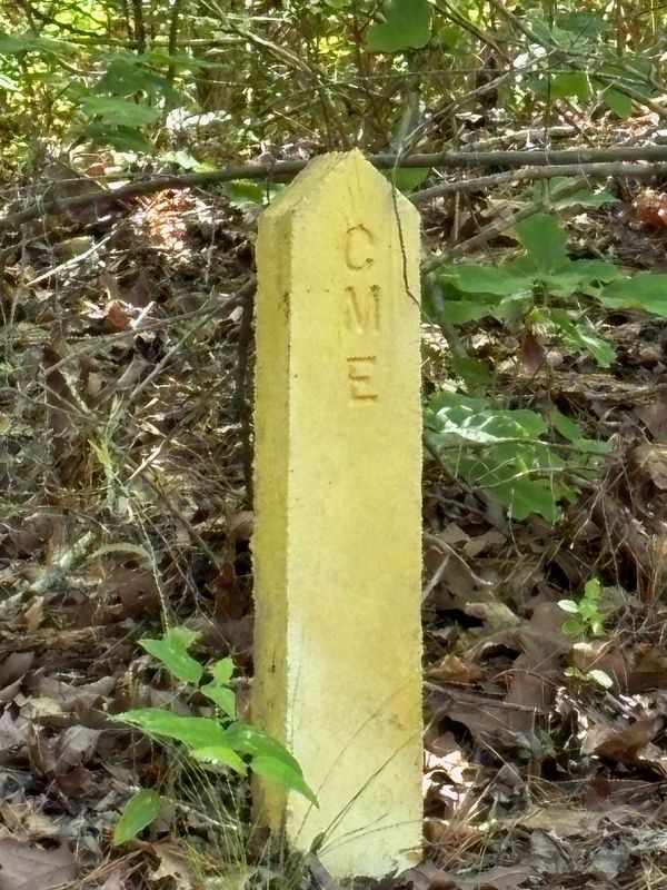 Homer College property boundary marker image. Click for full size.