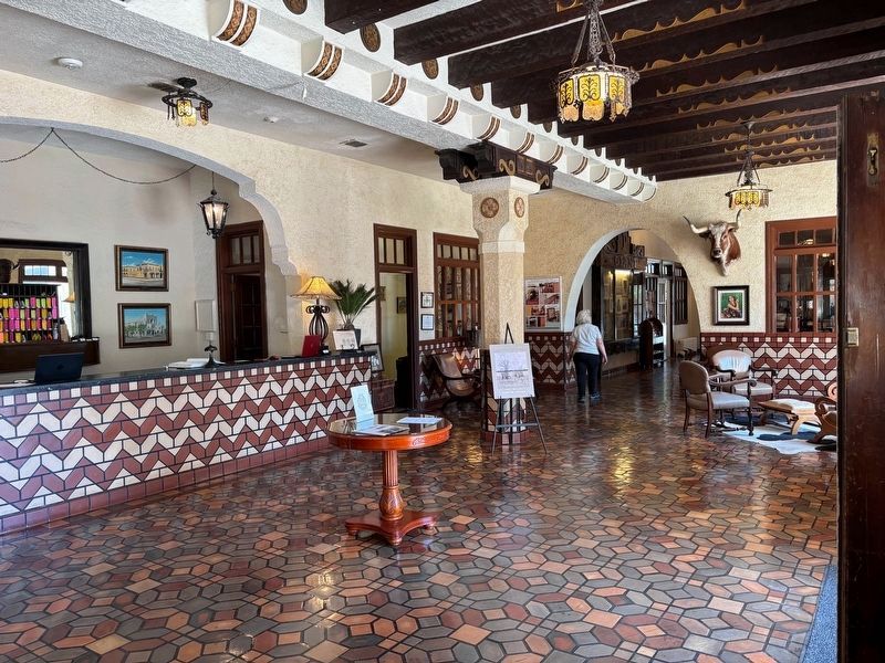 El Paisano Hotel lobby. Click for full size. El Paisano Hotel lobby image. Click for full size.