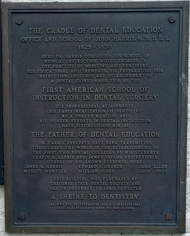 The Father Of Dental Education Marker image. Click for full size.