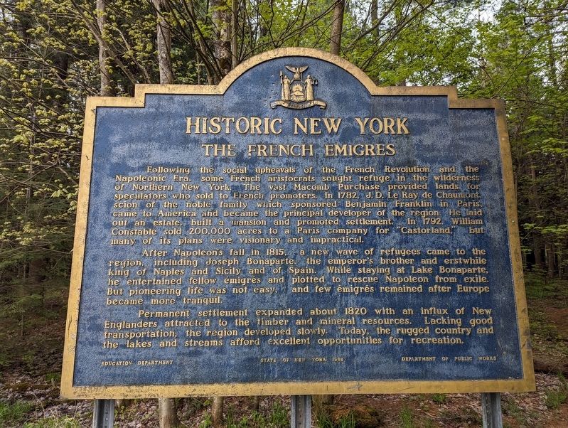 The French Emigres Marker. Click for full size. The French Emigres Marker image. Click for full size.
