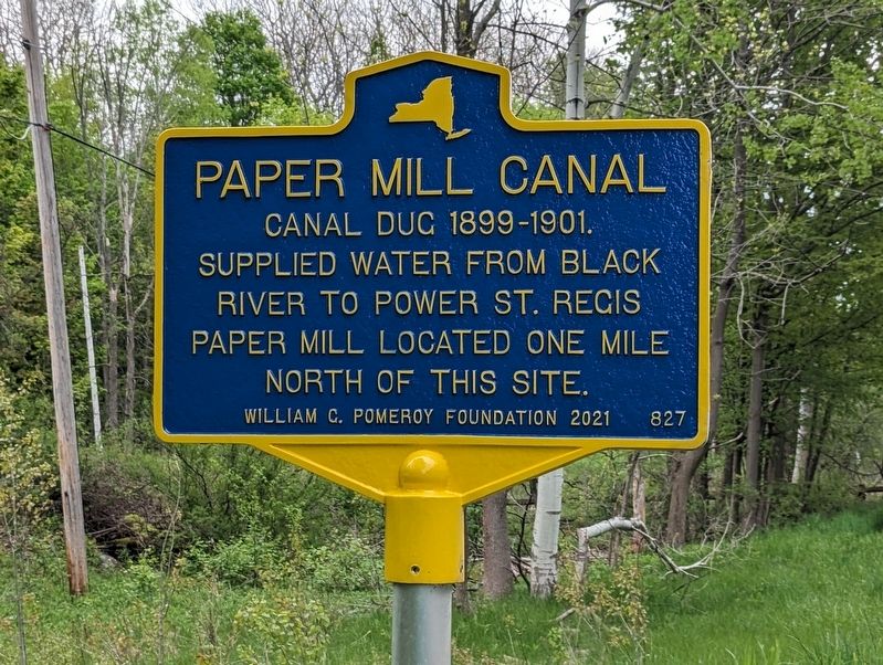 Paper Mill Canal Marker. Click for full size. Paper Mill Canal Marker image. Click for full size.
