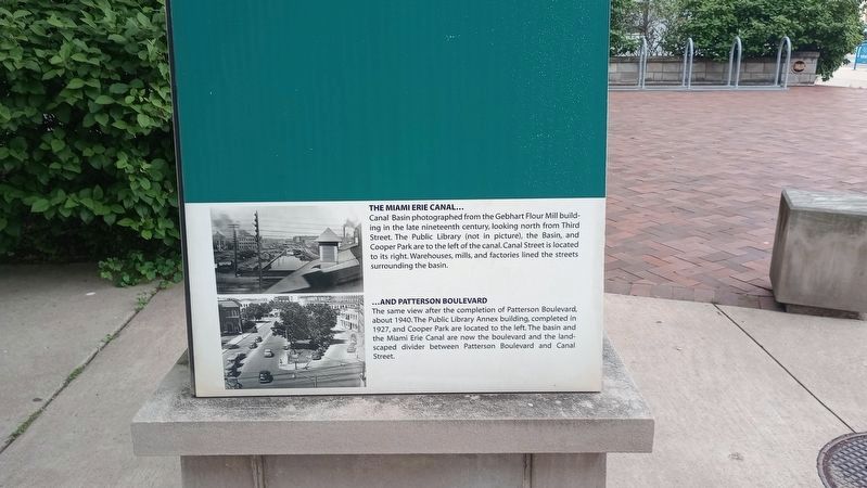 The Miami Erie Canal� / �And Patterson Boulevard Marker image. Click for full size.