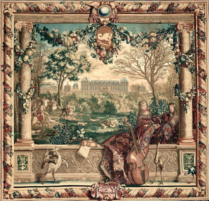 La Chteau de Monceau - tapestry (before 1712) image. Click for full size.