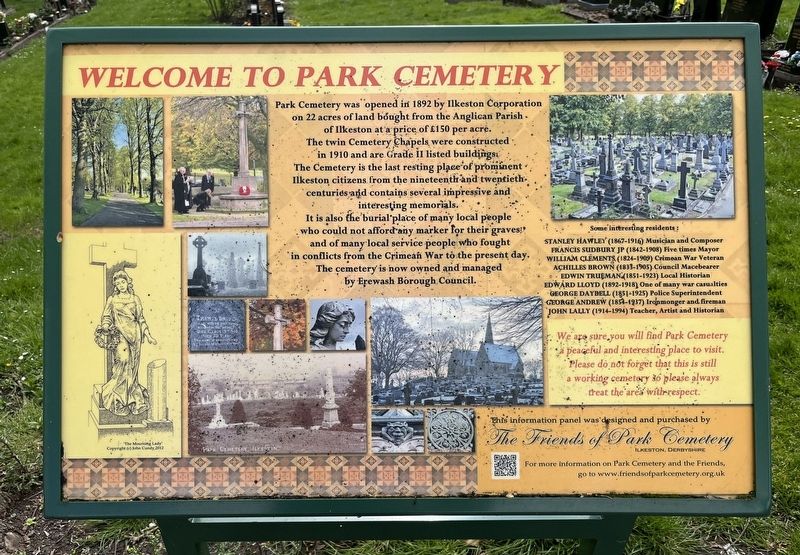 Welcome to Park Cemetery Marker image. Click for full size.
