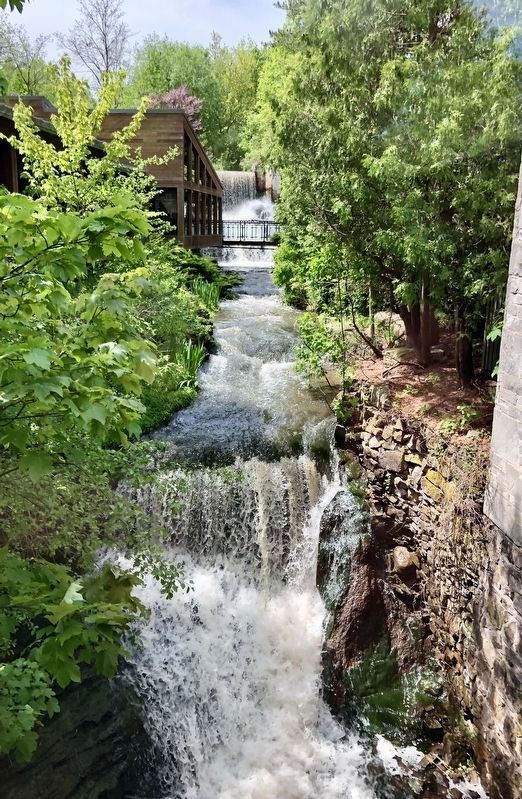 Waterfall on Ancaster Creek, above the site of the Red Mill image. Click for full size.
