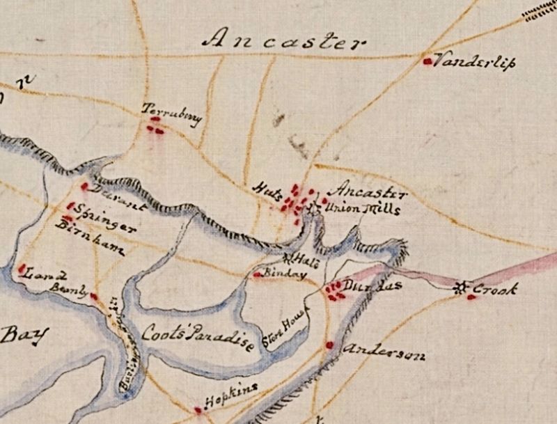 Ancaster, showing �Union Mills� image. Click for full size.