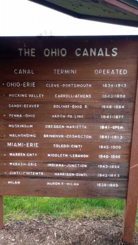 The Ohio Canals Marker. Click for full size. The Ohio Canals Marker image. Click for full size.