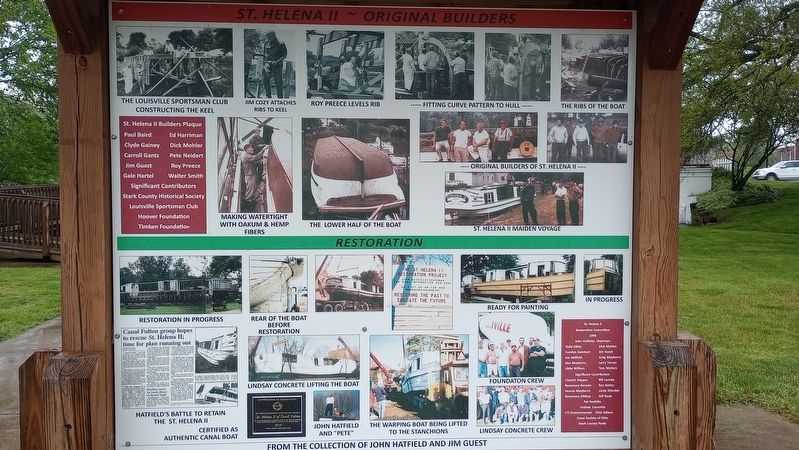 From <i>"Sticking Together to build the canal boat St. Helena II"</i> Marker. Click for full size. From <i>"Sticking Together to build the canal boat St. Helena II"</i> Marker image. Click for full size.