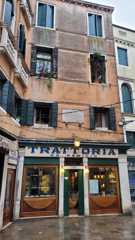 The Giacinto Gallina Marker on the building image. Click for full size.