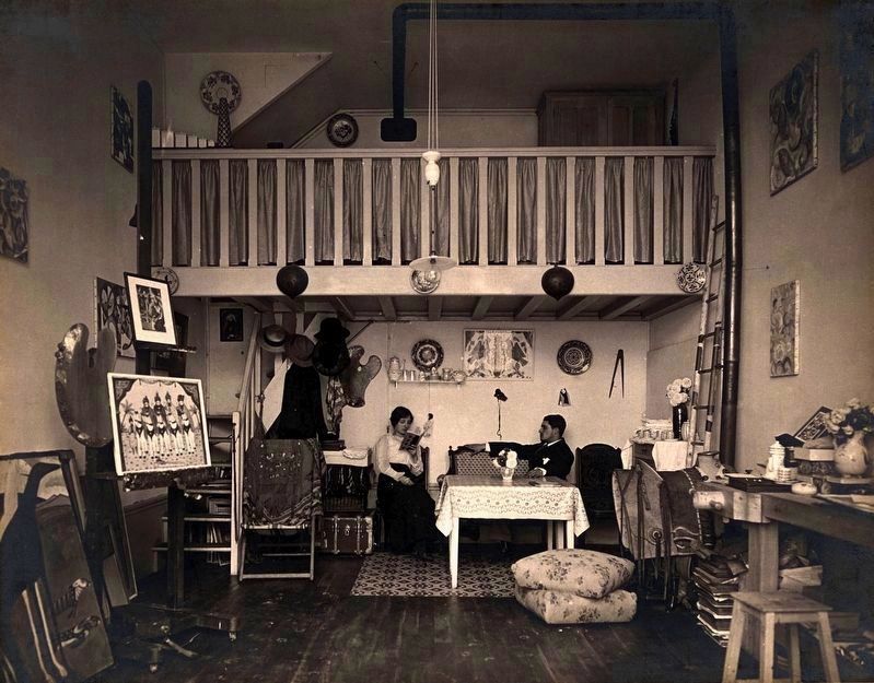 Amadeo and Lucie in the atelier at 20 Rue Ernest Cresson (i.e., marker location). Click for full size. Amadeo and Lucie in the atelier at 20 Rue Ernest Cresson (i.e., marker location) image. Click for full size.